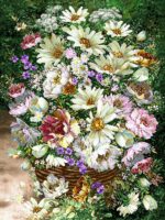 نخ و نقشه سبد گل عاشقی