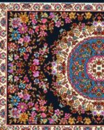 قیمت نخ و نقشه دسته گلی کرمان - رنگ 1- سایز پادری