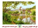 قیمت نخ و نقشه تابلو فرش منظره دریاچه