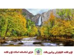 قیمت نخ و نقشه تابلو فرش منظره آبشار کوهستان