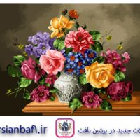 قیمت نخ و نقشه گل و گلدان رز