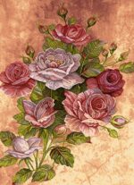 قیمت نخ و نقشه تابلوفرش گل 