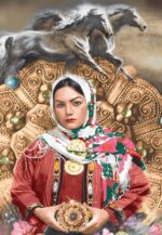قیمت نخ و نقشه تابلوفرش زن پارسی