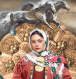 قیمت نخ و نقشه تابلوفرش زن پارسی
