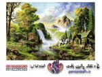 قیمت نخ و نقشه منظره زندگی کنار ابشار