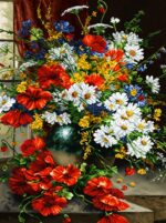 قیمت نخ و نقشه گلدان کنار پنجره