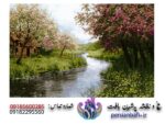 قیمت نخ و نقشه منظره رودخانه در بهار