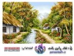 قیمت نخ و نقشه منظره دهکده بهاری