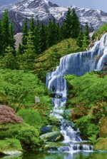 قیمت نخ و نقشه تابلوفرش طبیعت آبشار
