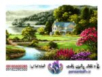 قیمت نخ و نقشه منظره کلبه در جنگل
