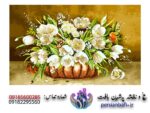 قیمت نخ و نقشه گلهای لاله سفید