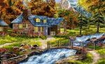 قیمت نخ و نقشه منظره رودخانه خروشان