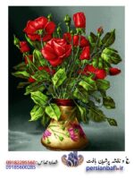 قیمت نخ و نقشه تابلوفرش طرح گل