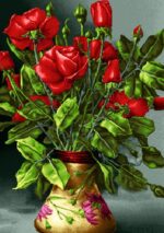 قیمت نخ و نقشه تابلوفرش طرح گل