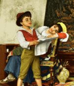 قیمت نخ و نقشه تابلوفرش نوجوان روزنامه خوان