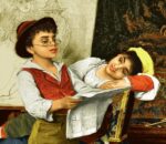 قیمت نخ و نقشه تابلوفرش نوجوان روزنامه خوان