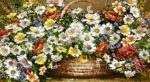 قیمت نخ و نقشه سبد گل بابونه عرضی