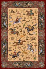 نخ و نقشه شکارگاهی تمام ابریشم