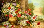 قیمت نخ و نقشه گل و گلدان کنار دیوار