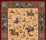 نخ و نقشه شکارگاهی تمام ابریشم