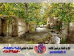 قیمت نخ و نقشه تابلوفرش منظره کوچه باغ 