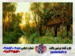 نخ و نقشه تابلوفرش کلبه کنار رود 570 گره