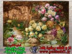 نخ و نقشه گل و گلدان طرح ایرانی
