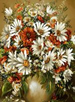 قیمت نخ و نقشه گل و گلدان 380 گره