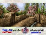 نخ و نقشه تابلو.فرش کوچه باغ 700 گره