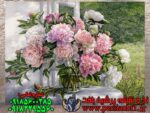 نخ و نقشه تابلوفرش گل و گلدان حال خوب