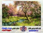 قیمت نخ و نقشه تابلوفرش منظره زیبا
