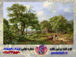 قیمت نخ و نقشه تابلوفرش طرح منظره جاده روستایی