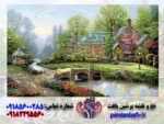 قیمت نخ و نقشه تابلوفرش منظره 500 گره