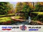 قیمت نخ و نقشه تابلوفرش طبیعت بهاری