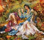 نخ و نقشه تابلوفرش مینیاتور