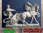 نخ و نقشه تابلوفرش تندیس ارابه رومی