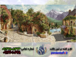 نخ و نقشه منظره رو به دریا