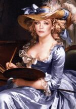 قیمت نخ و نقشه تک چهره بانوی نقاش
