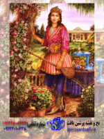 خرید نخ و نقشه تک چهره دختر سه تار نواز