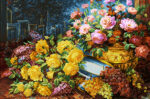 نخ و نقشه گلهای رز زرد رنگ رنگبندی 2 - Image 4