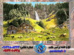 نخ و نقشه تابلوفرش منظره کلبه در کوهستان