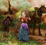 نخ و نقشه تابلوفرش جمع آوری هیزم