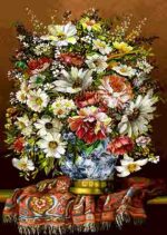 نخ و نقشه گلدان ابر و بادی