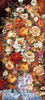 نخ و نقشه گل و گلدان 250 گره