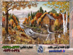نخ و نقشه منظره آسیاب دهکده
