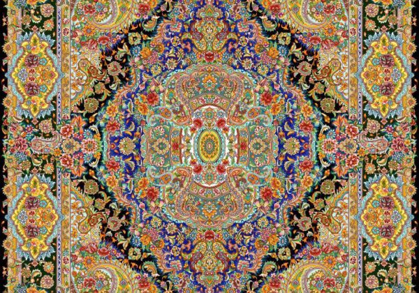 قیمت نخ و نقشه قصری تمام ابریشم صادراتی 3 متری