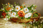 دسته بندی نخ و نقشه تابلوفرش گل و گلدان