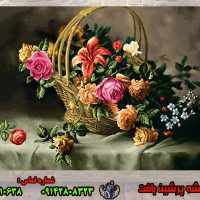 سبد گل رز سرخ نخ و نقشه