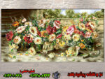 گل های باغچه نخ و نقشه تابلوفرش تبریز