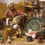 توضیحات تابلوفرش کوزه گر تبریز نخ و نقشه